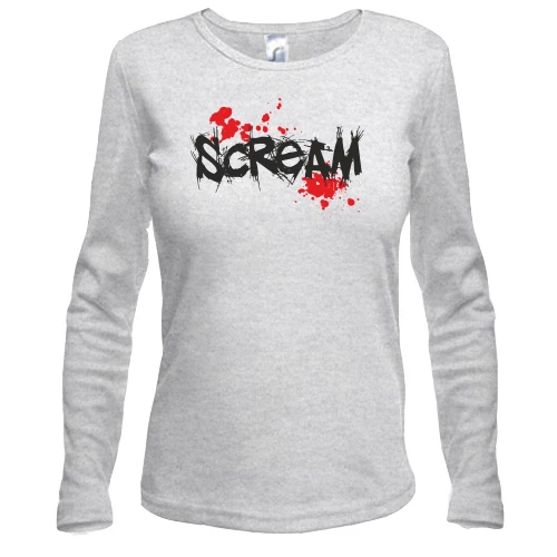 Жіночий лонгслів Scream з краплями крові