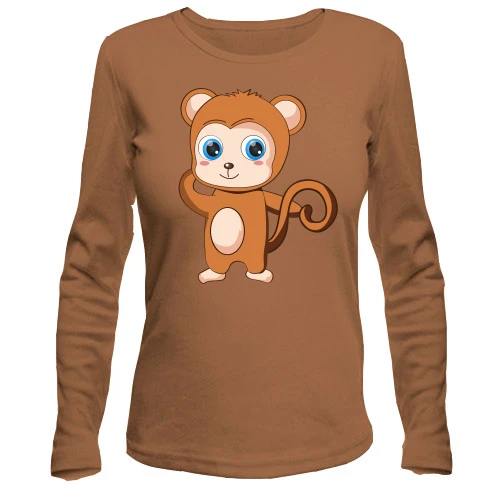 Жіночий лонгслів Cute Baby Monkey