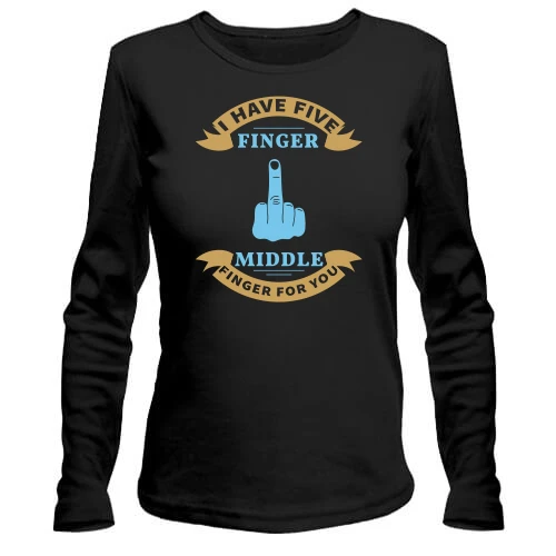 Жіночий лонгслів Middle Finger