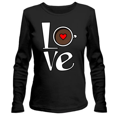 Жіночий лонгслів Love Coffee