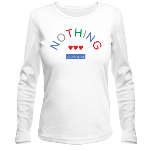 Жіночий лонгслів Nothing is Impossible