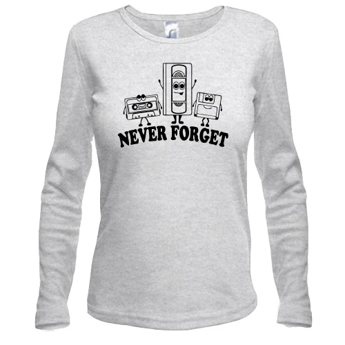 Женский лонгслив Never forget