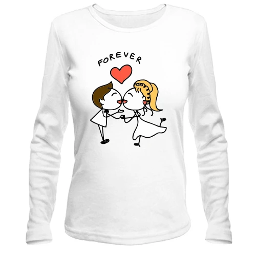 Женский лонгслив Kissing Couple Forever