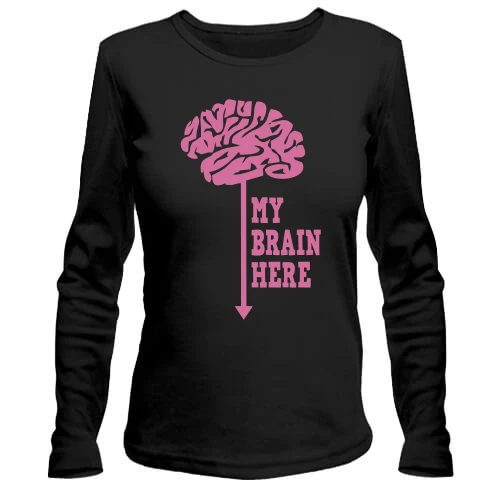 Жіночий лонгслів My brain here