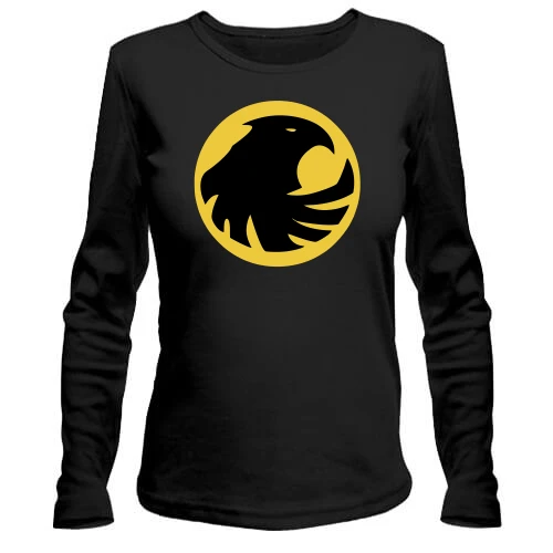 Жіночий лонгслів, чорний, Birds of Prey emblem