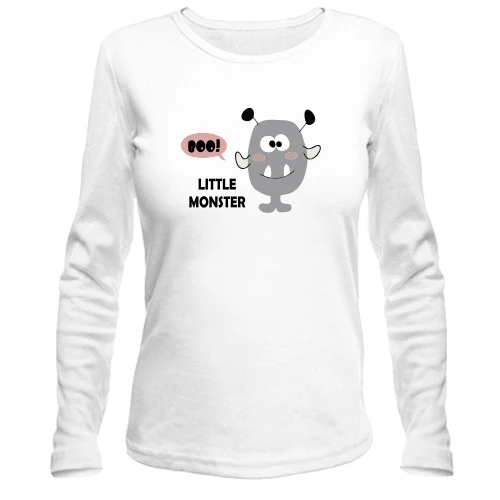 Женский лонгслив Little gray monster. Boo!