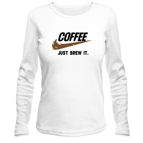 Жіночий лонгслів COFFEE. Just brew it.