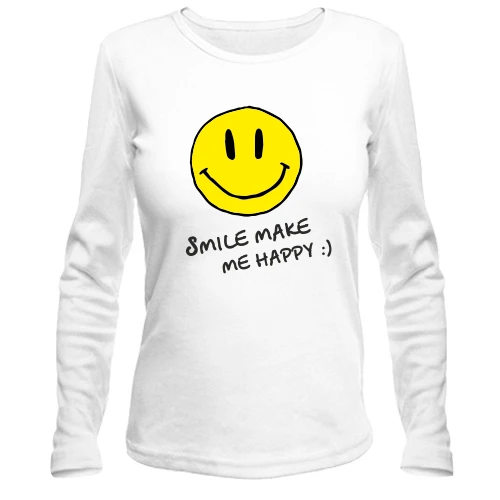 Женский лонгслив Smile Make me happy