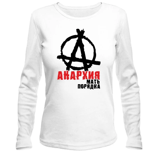 Женский лонгслив Анархия мать порядка