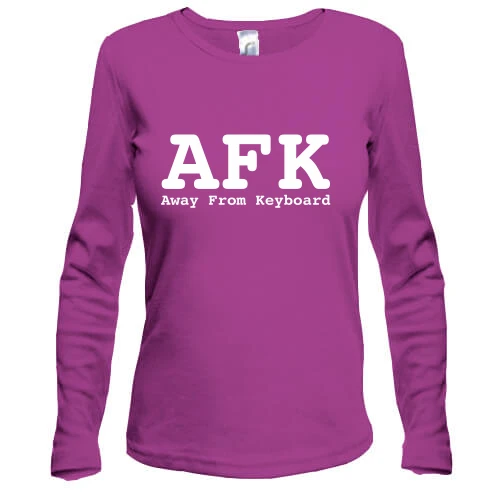 Женский лонгслив AFK Away From Keyboard.