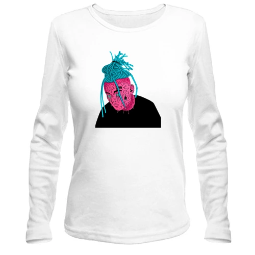 Жіночий лонгслів Morgenstern fan artaMorgenstern with blue dreadlocks art