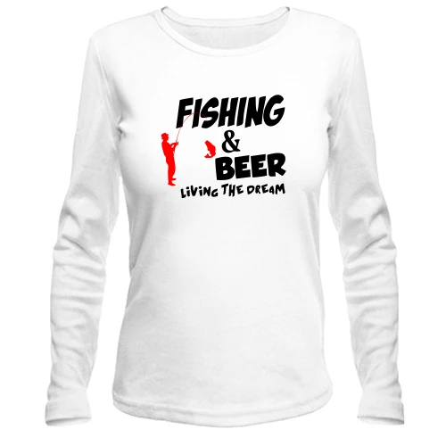 Жіночий лонгслів Fishing and beer