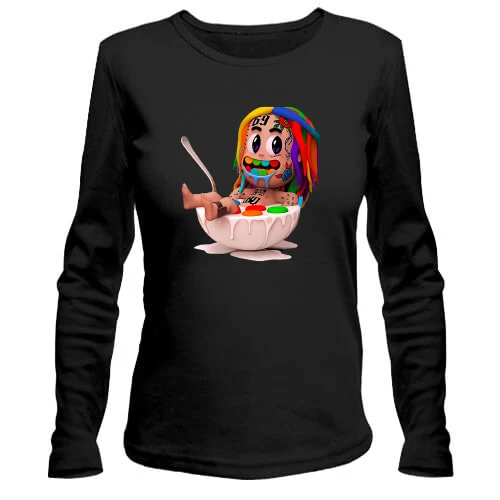 Жіночий лонгслів Tekashi in a plate art