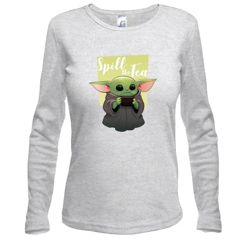 Жіночий лонгслів Baby Yoda Spill the Tea