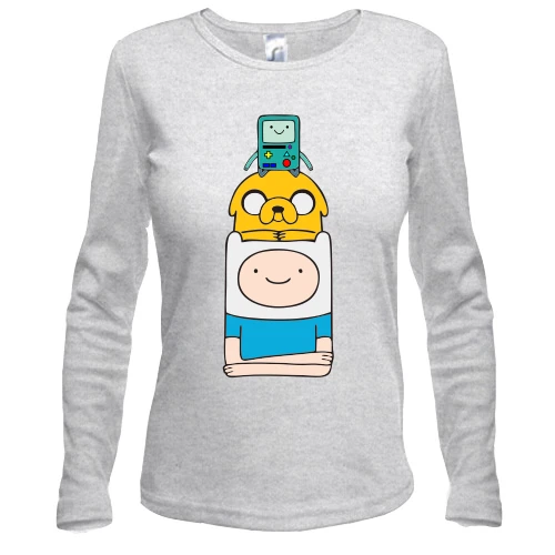 Женский лонгслив Adventure time pyramid