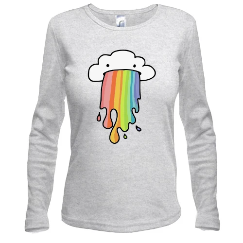 Женский лонгслив Rainbow cloud
