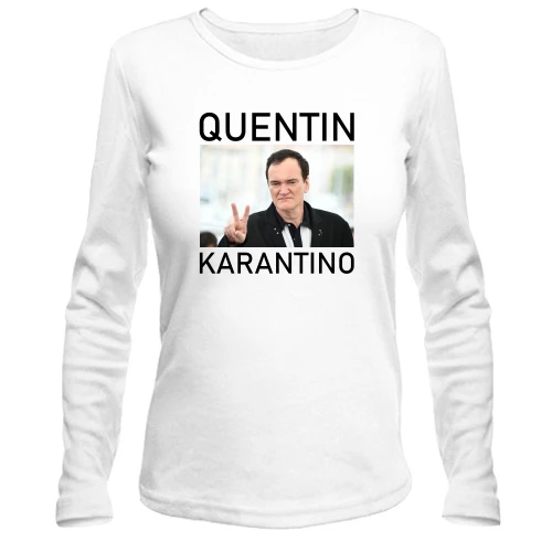 Женский лонгслив, белый, Quentin Karantino