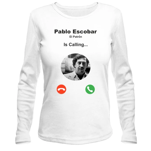 Жіночий лонгслів Pablo Escobar is calling