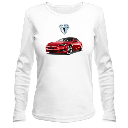 Жіночий лонгслів Tesla Model S