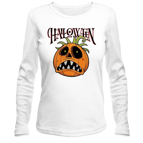 Жіночий лонгслів Halloween з гарбузом