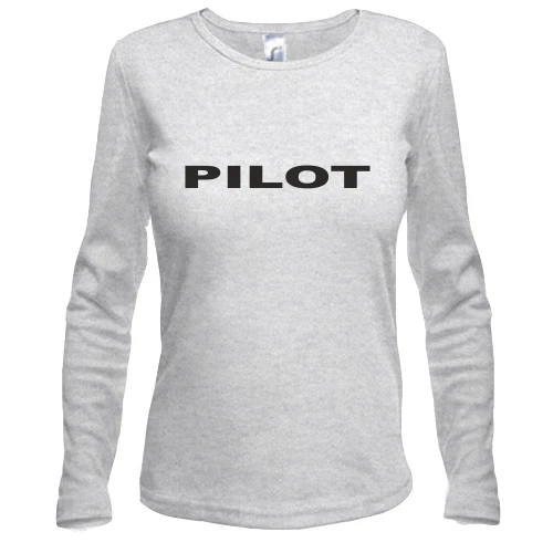 Жіночий лонгслів, Сірий меланж, Pilot