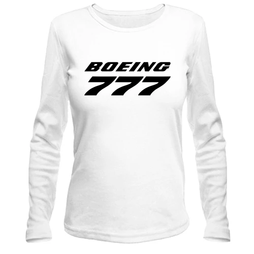 Женский лонгслив Boeing 777 лого