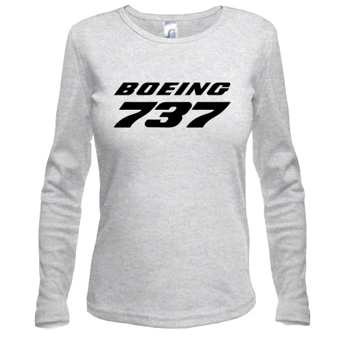 Женский лонгслив Boeing 737 лого
