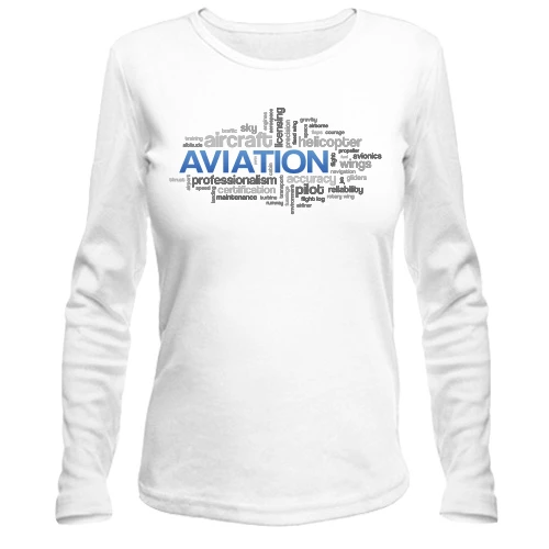 Женский лонгслив Aviation words