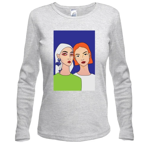 Женский лонгслив Blonde and redhead