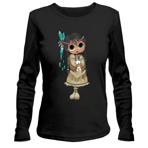 Женский лонгслив Indian girl