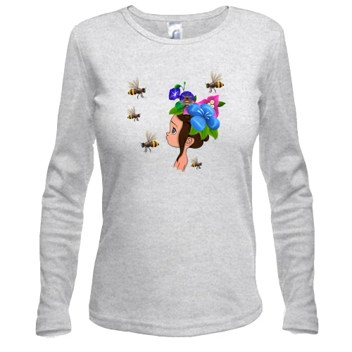 Женский лонгслив Baby with bees