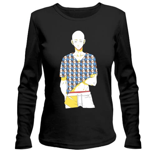 Женский лонгслив Bald guy anime