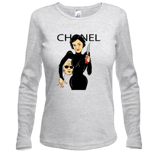Женский лонгслив Chanel woman with knife
