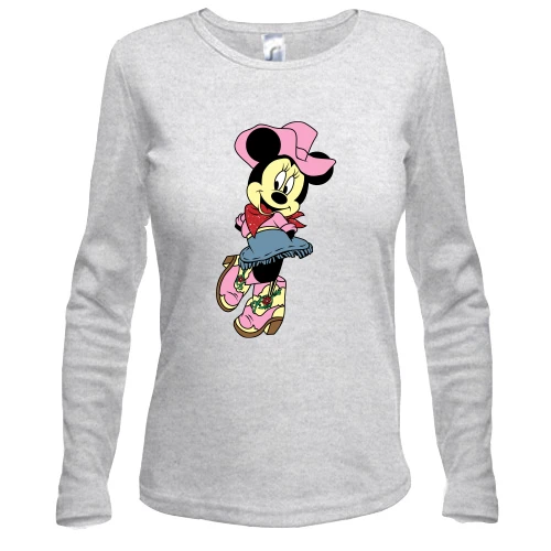 Жіночий лонгслів Minnie Mouse cowboy