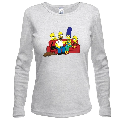Жіночий лонгслів Simpsons family