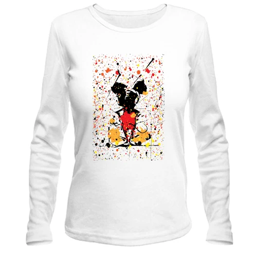 Жіночий лонгслів Mickey mouse paint art