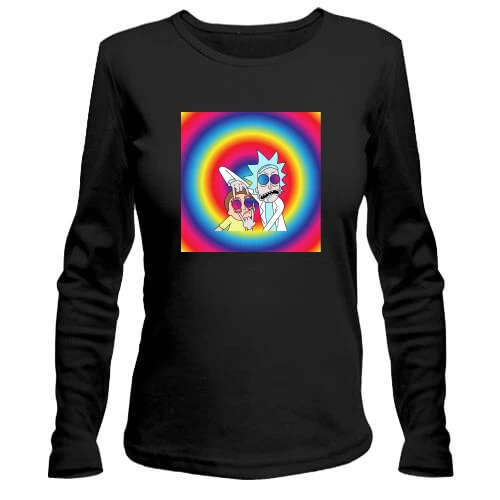 Жіночий лонгслів Rick and Morty rainbow