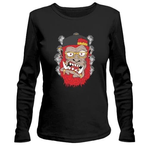 Женский лонгслив Gorilla with red beard