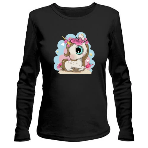 Женский лонгслив Baby unicorn