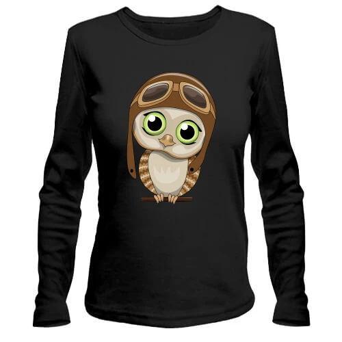 Женский лонгслив Baby owl pilot