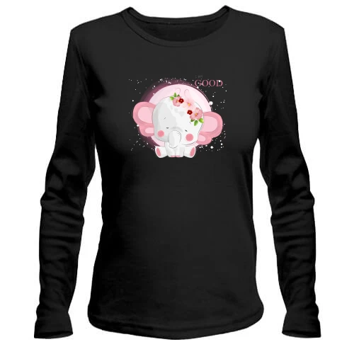 Женский лонгслив Baby elephant pink