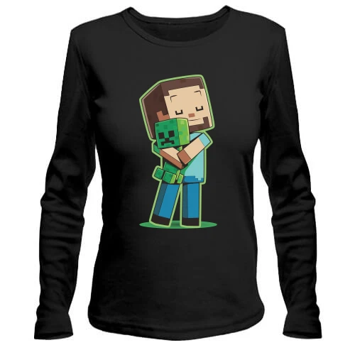 Жіночий лонгслів Minecraft Boy with green doll