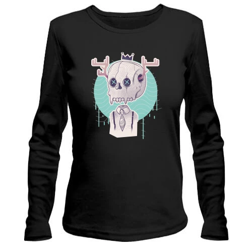 Женский лонгслив Skull with horns