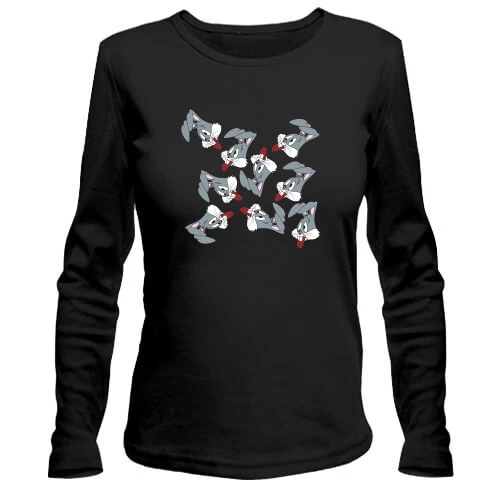 Жіночий лонгслів Bugs bunny pattern