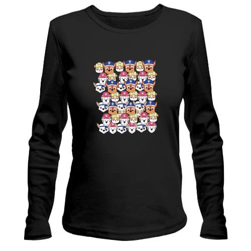 Жіночий лонгслів Paw patrol pattern