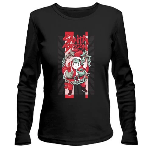 Жіночий лонгслів Santa dragon