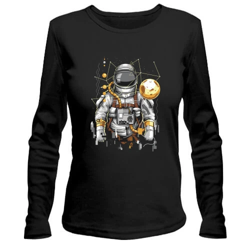 Женский лонгслив Cosmonaut art