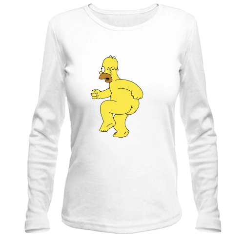 Женский лонгслив homer Simpson nude