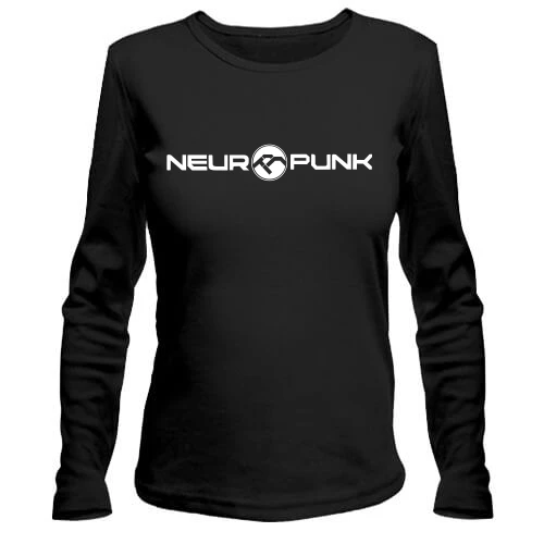 Женский лонгслив, Черный, Neuropunk