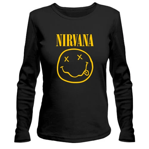 Жіночий лонгслів, Чорний, Nirvana